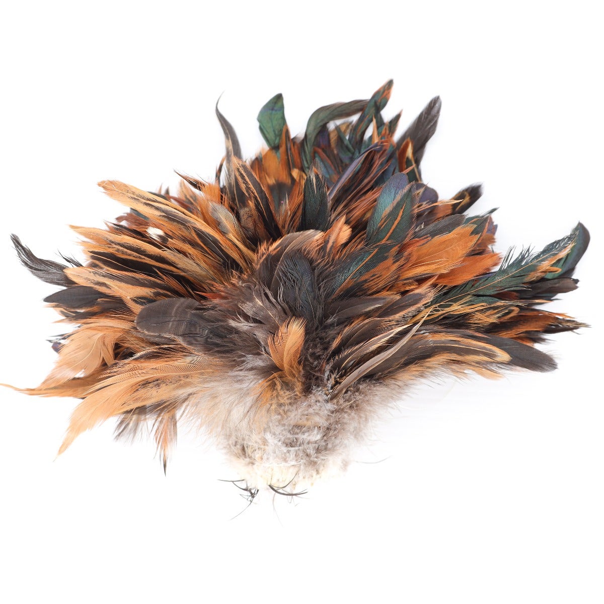 Natural Rooster Feathers, 2" strip of 4-6” Rooster Strung Craft Feathers - Natural