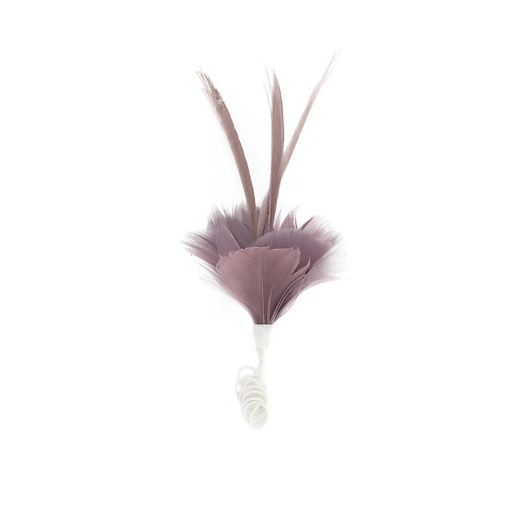 Feather Floral Pick w/Goose - Amethyst