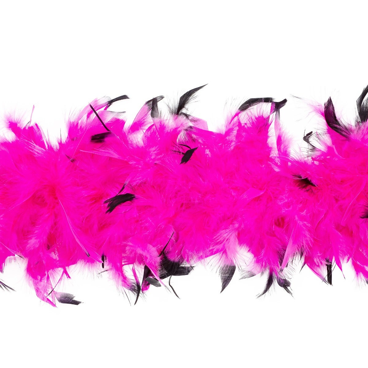 Chandelle Boas Tipped - Shocking Pink/Black