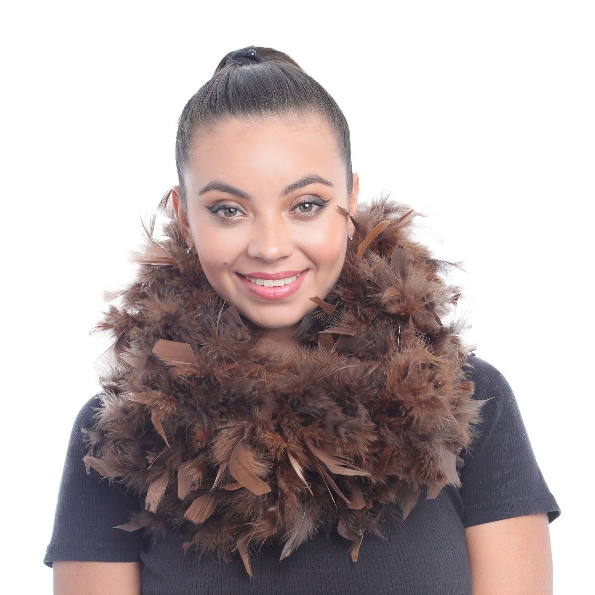 Chandelle Feather Boa - Heavyweight  - Brown