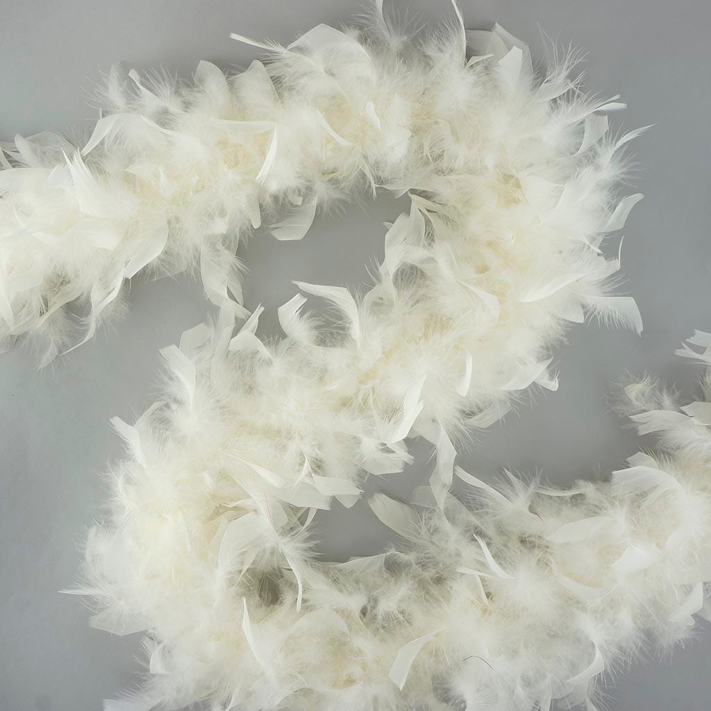 Chandelle Feather Boa - Lightweight - Ivory