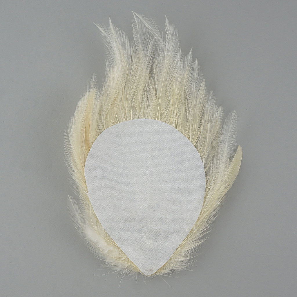 Feather Hackle Pads Dyed - Ivory