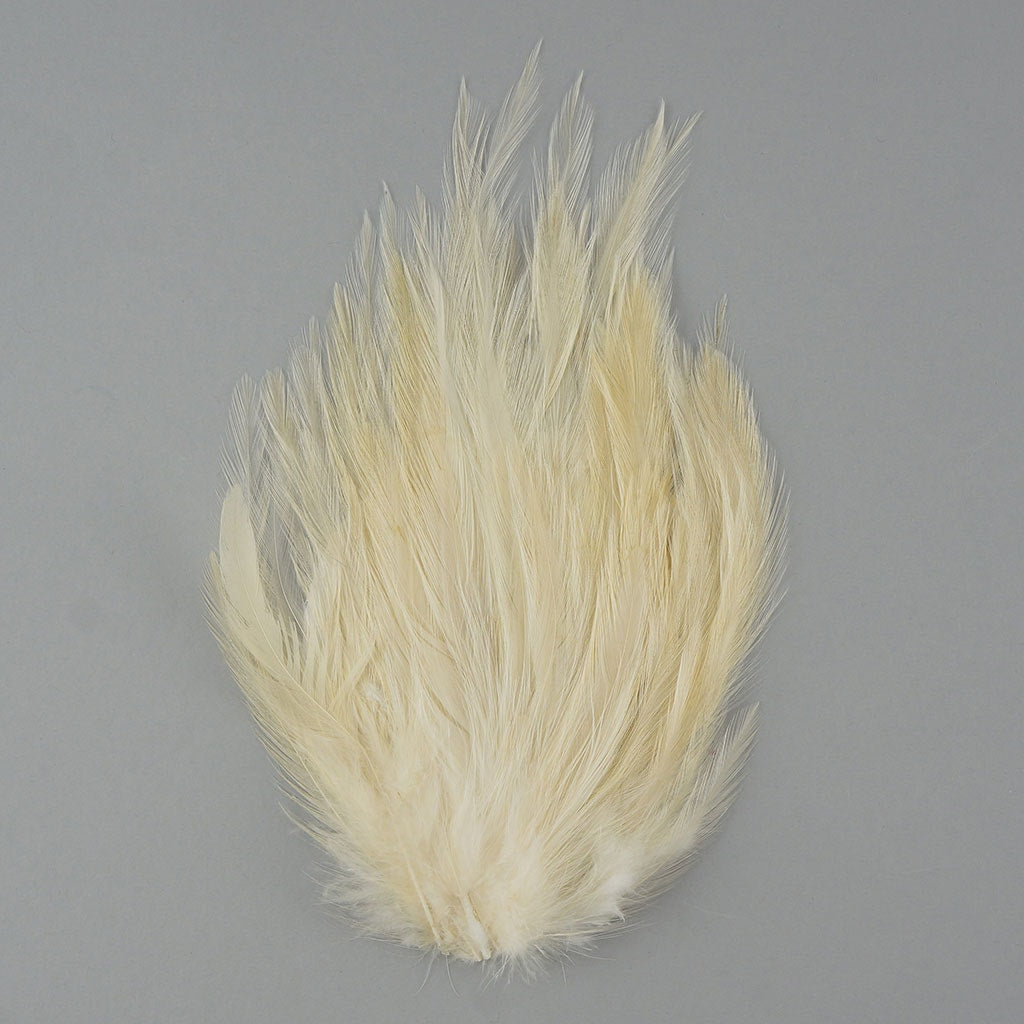 Feather Hackle Pads Dyed - Ivory