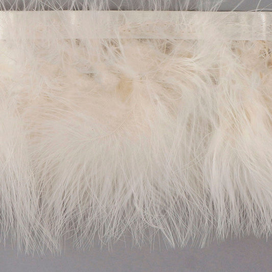 Marabou Feather Fringe - Ivory