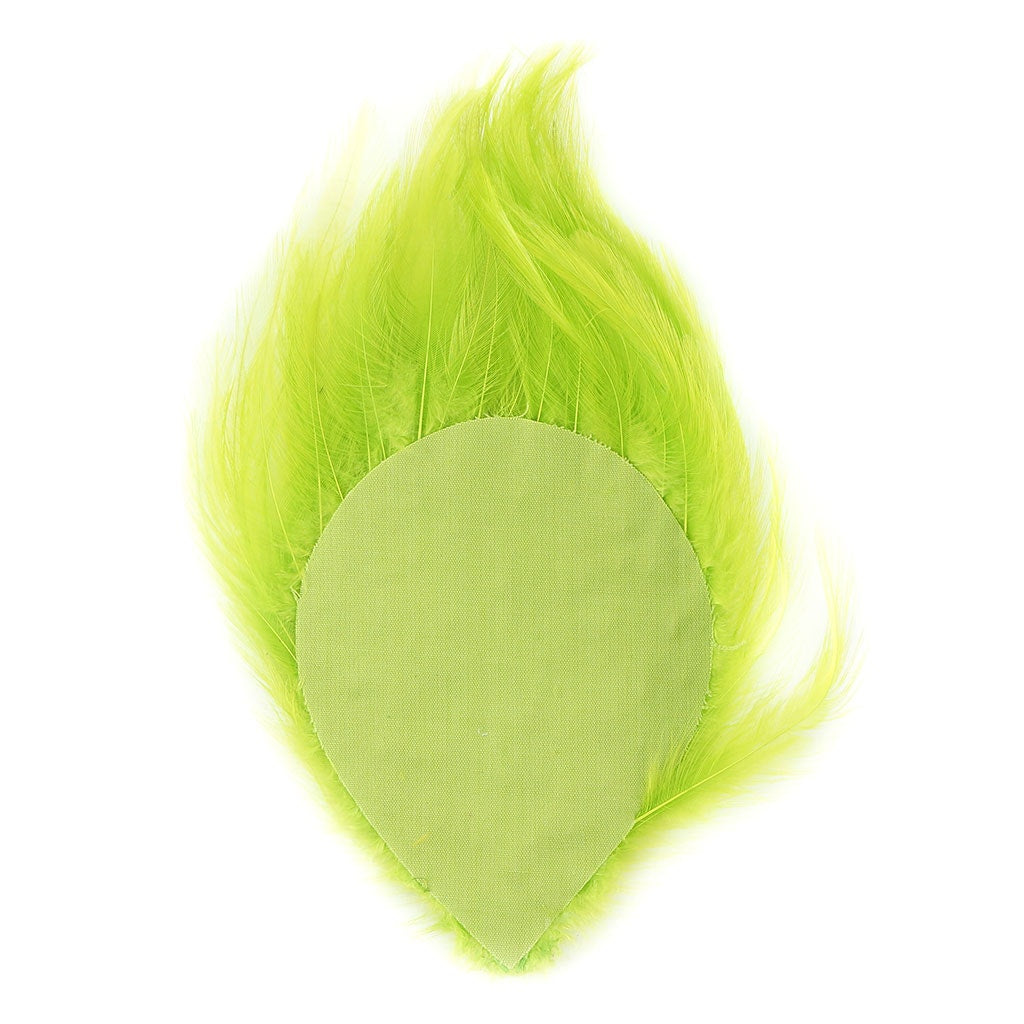 Feather Hackle Pads Dyed - Lime