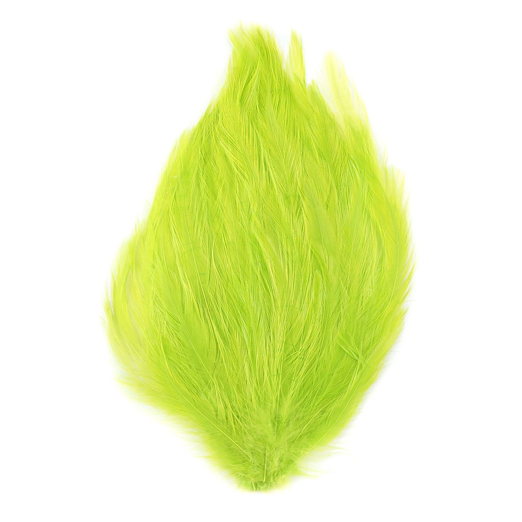 Feather Hackle Pads Dyed - Lime