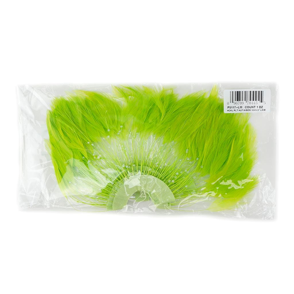 Feather Hackle Plates Solid Colors - Lime