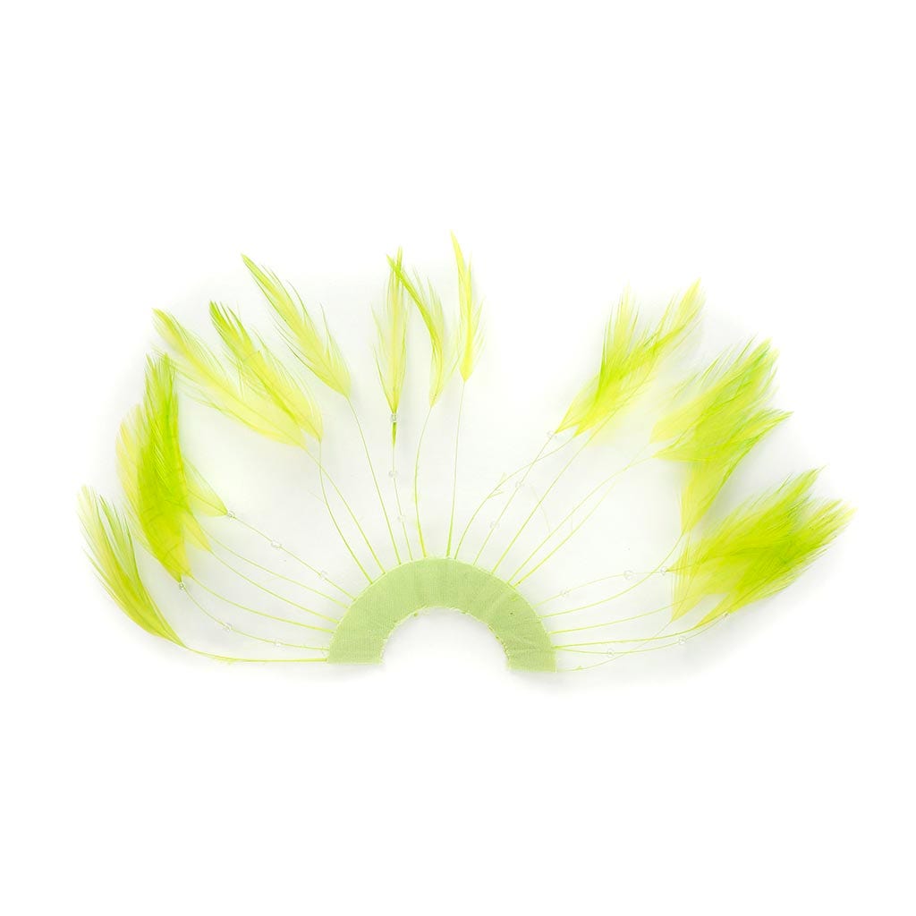Feather Hackle Plates Solid Colors - Lime