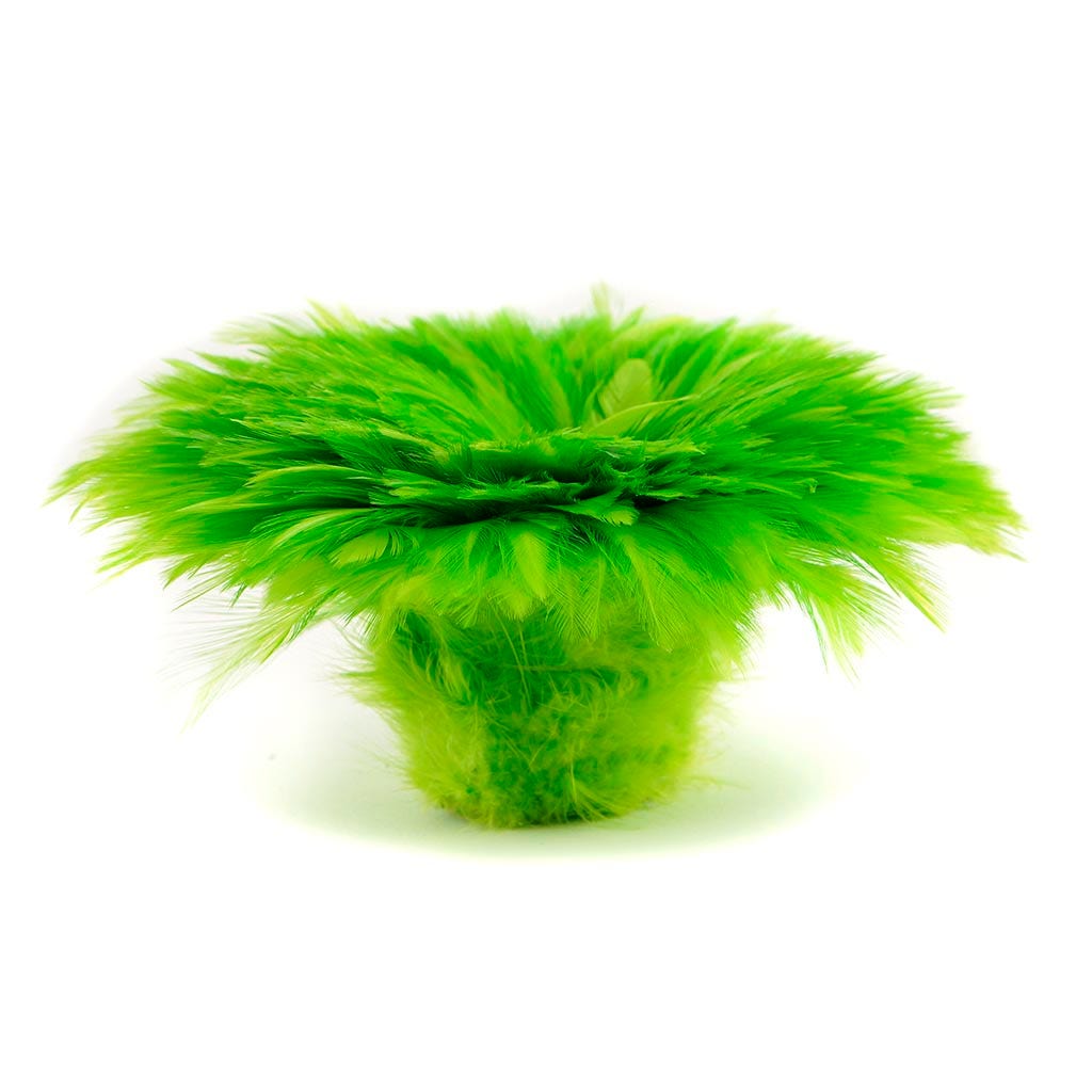Rooster Hackle-White-Dyed - Lime