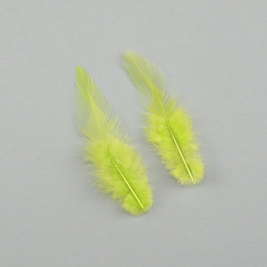 Rooster Saddles-White-Dyed - Lime