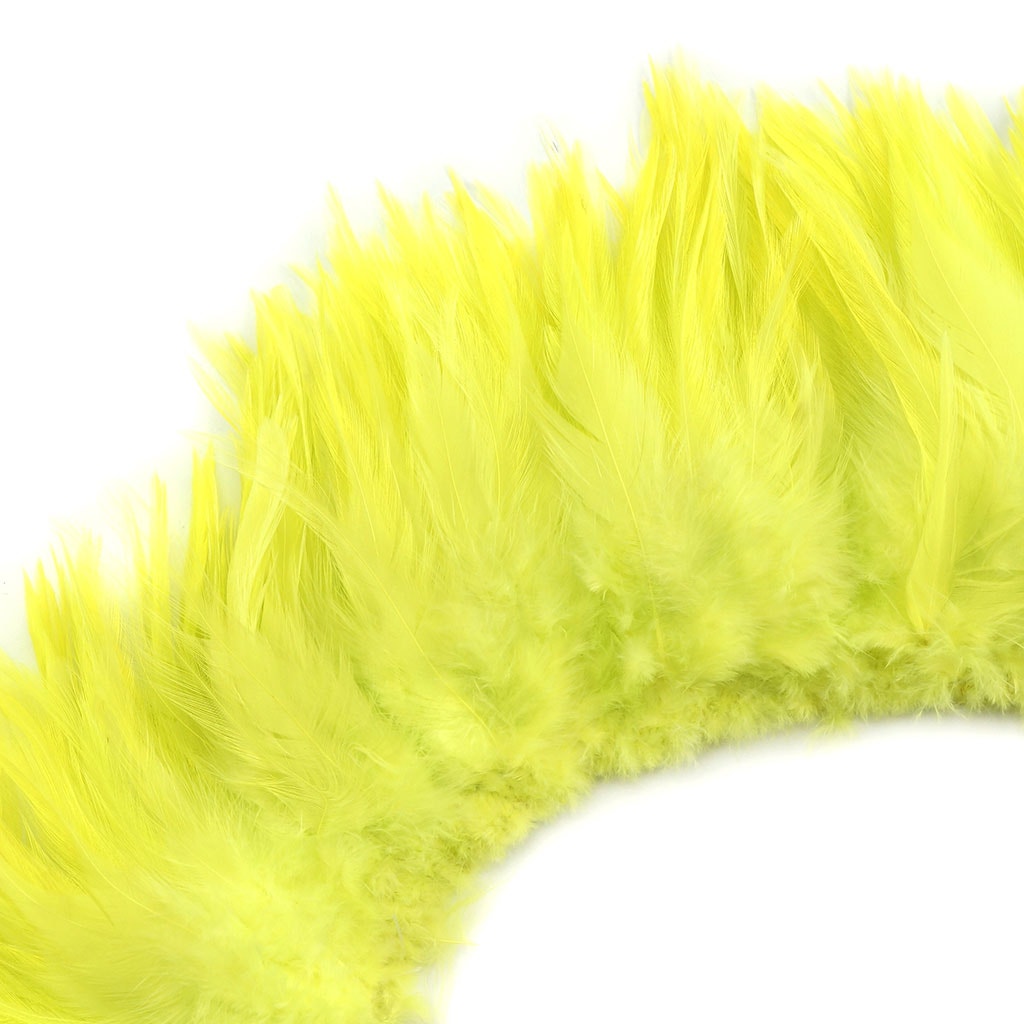 Rooster Saddles-White-Dyed - Fl Chartreuse