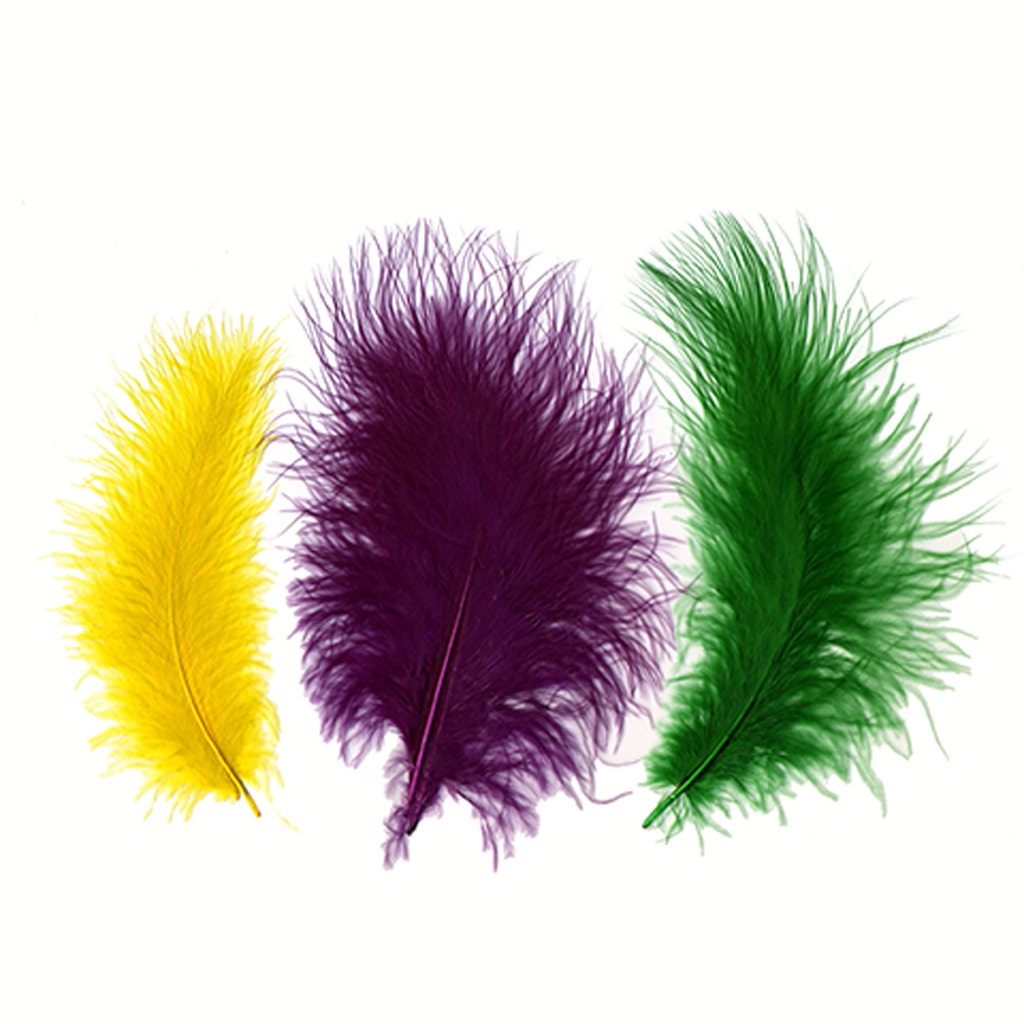 TURKEY MARABOU DYED LOOSE MIXED 3-8" - MARDIGRAS