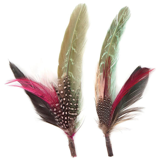 Pheasant Hackle Guinea Feather Hat Trims - Champagne - Mint - Natural