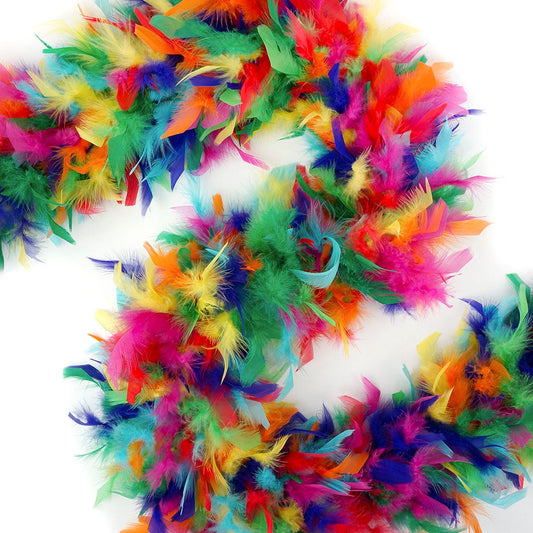 4 Pack of White Feather Boa Christmas Tree Garland 80 Grams Home