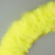 STRUNG TURKEY MARABOU BLOOD QUILL FEATHERS - 4-5" - LIME