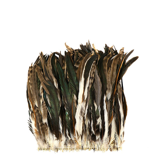 Rooster Coque Tails Feathers Chinchilla Natural 13-16" [1/4 LB Bulk]