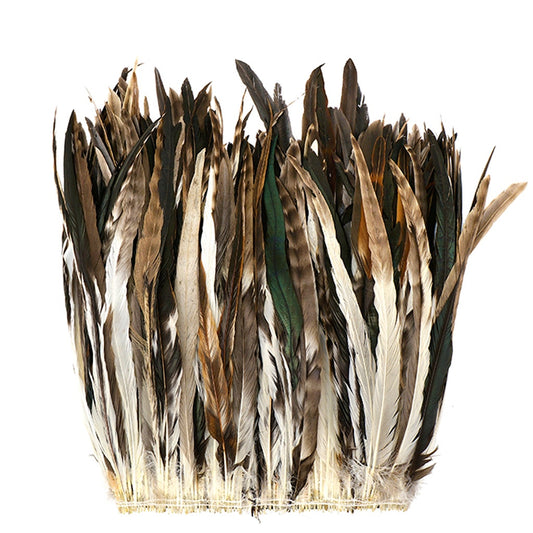 Rooster Coque Tails Feathers Chinchilla Natural 15-18" [1/4 LB Bulk]