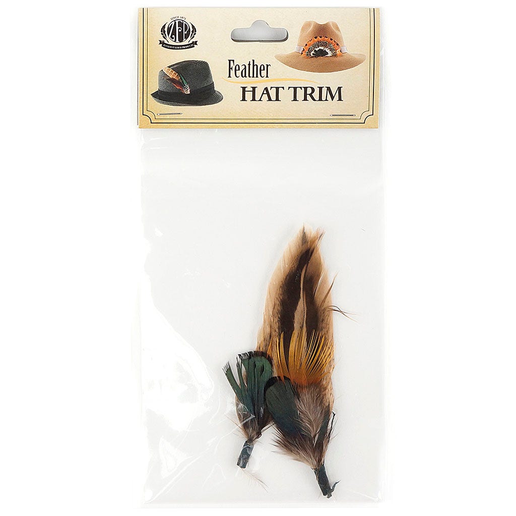 Pheasant Duck Feather Hat Trims - Natural