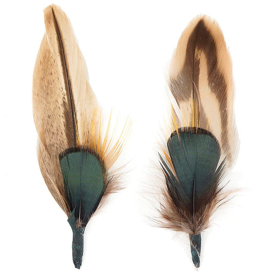 Pheasant Duck Feather Hat Trims - Natural
