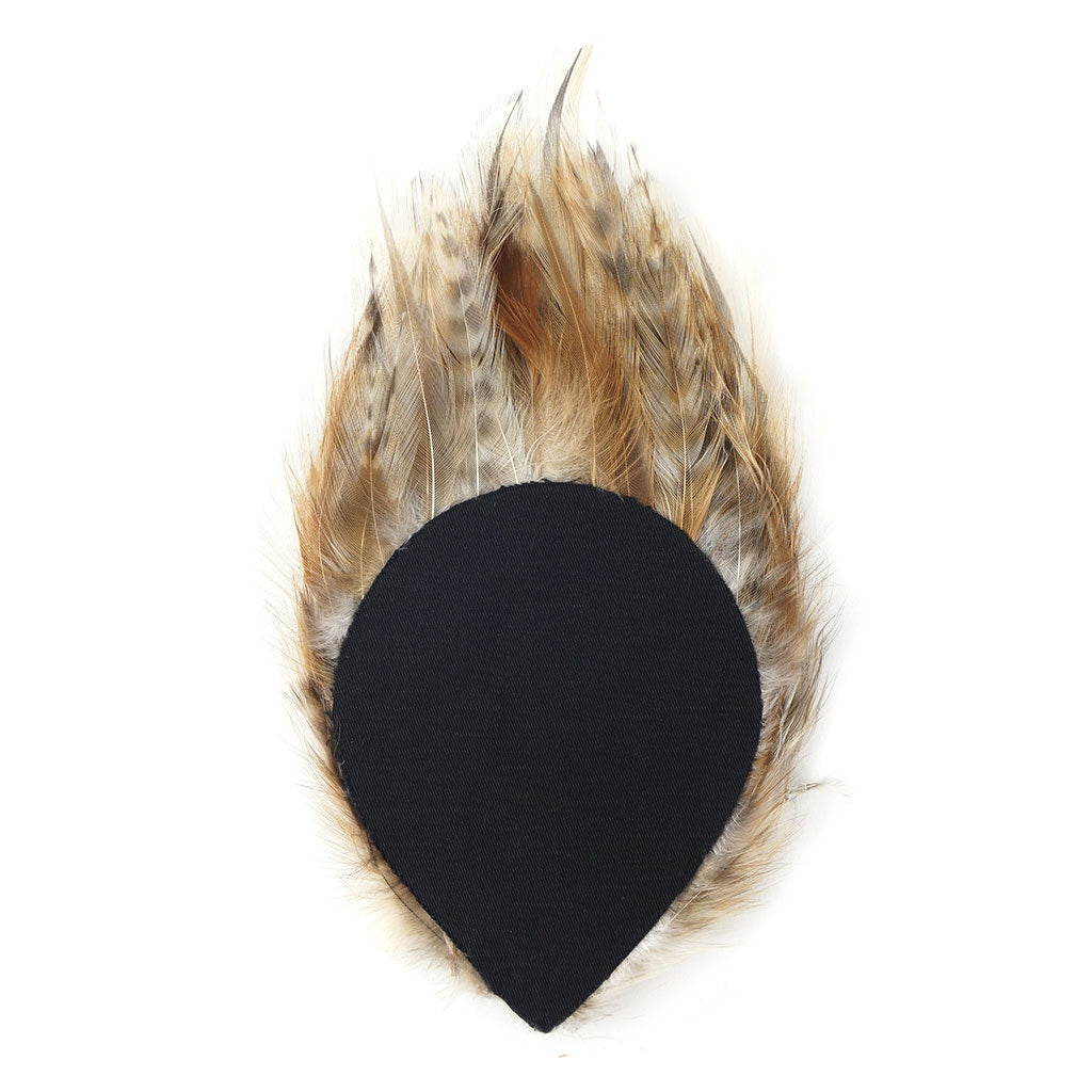 Red Chinchilla Hackle Feather Pads - Natural