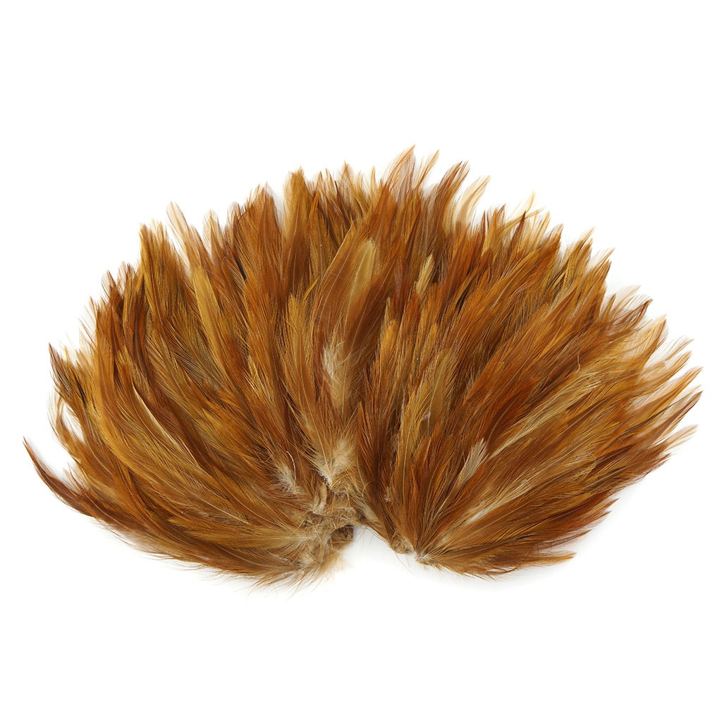 Natural Red Hackle Feather Pads - Natural