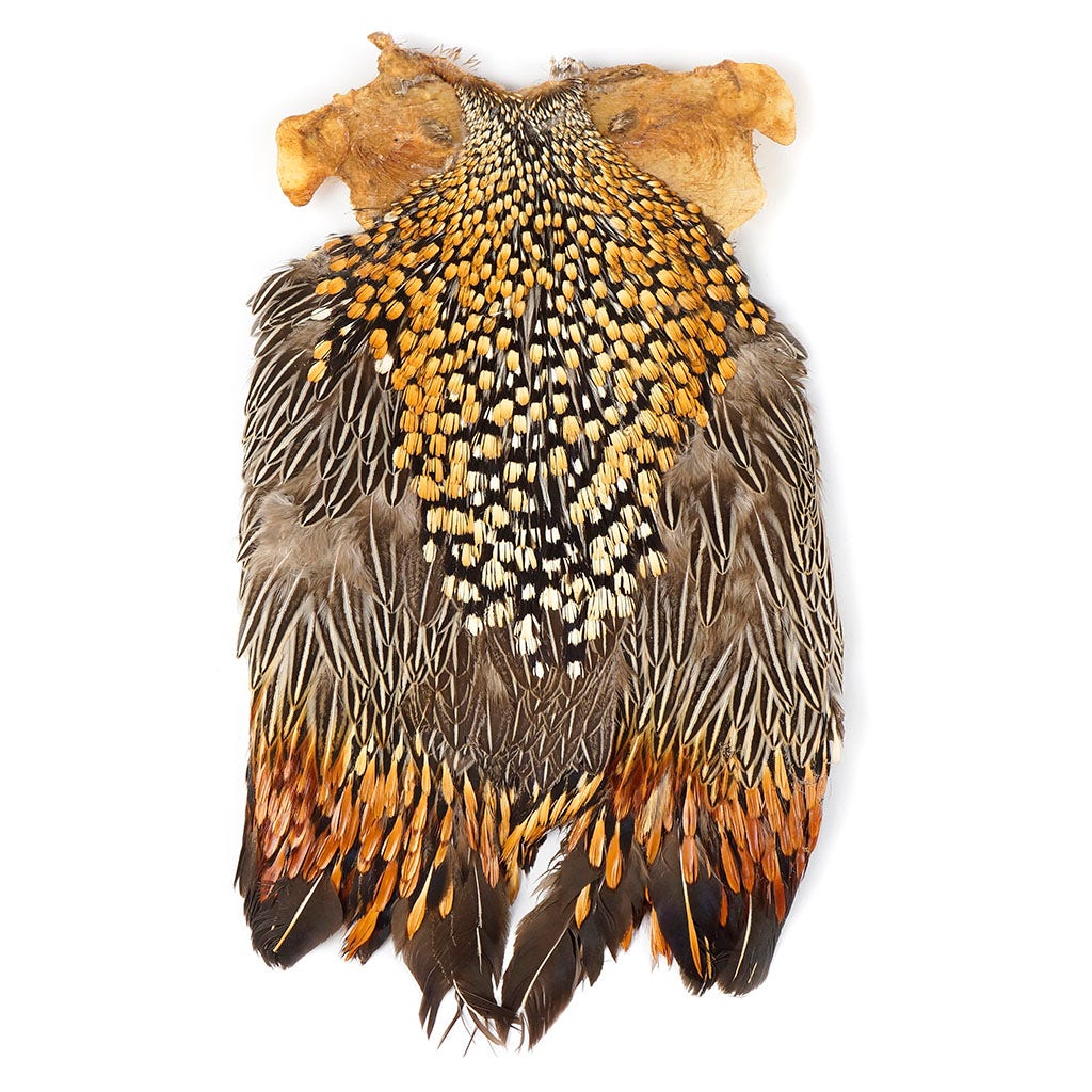 Jungle Cock Feather Cape - Natural