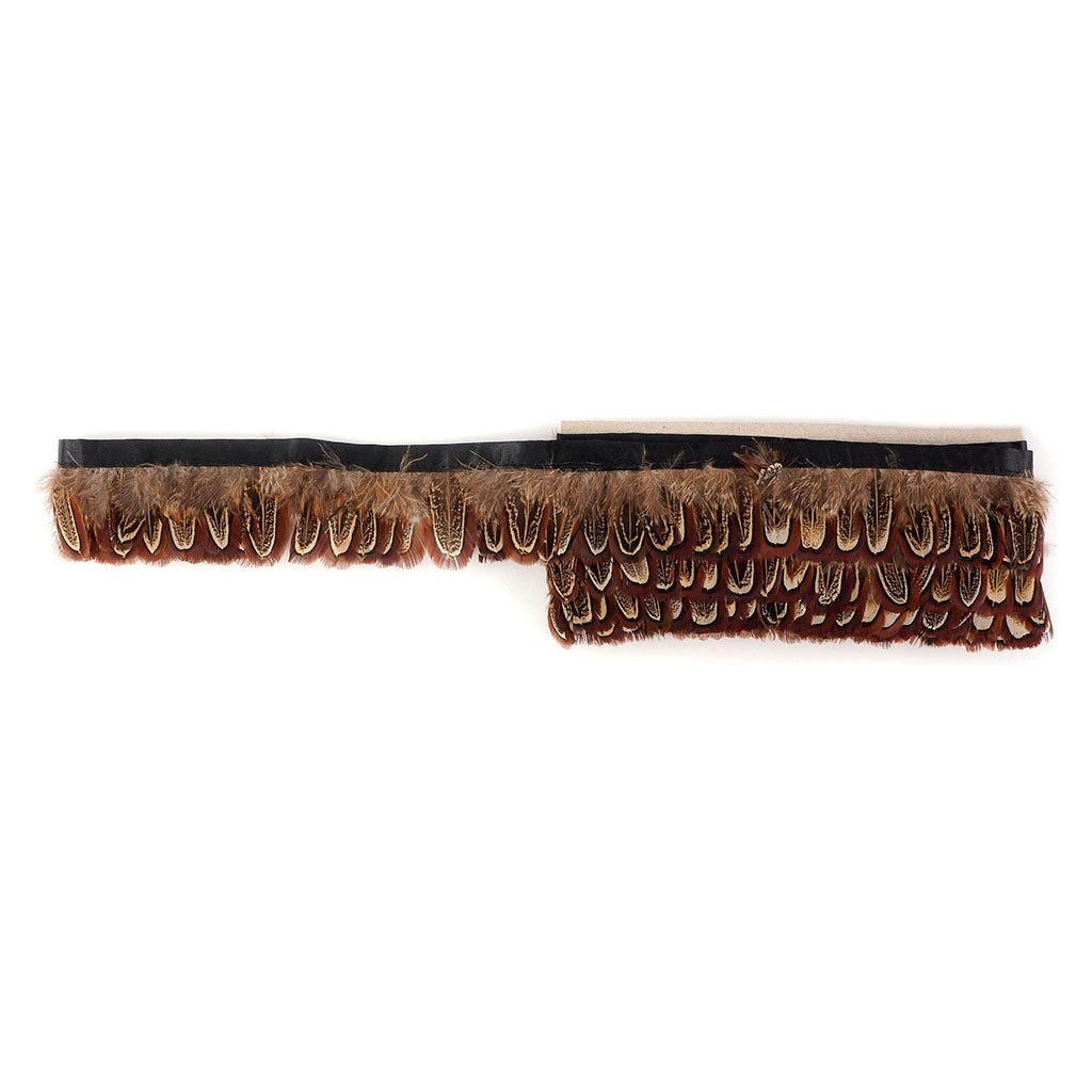 Almond Pheasant Feather Fringe - Natural