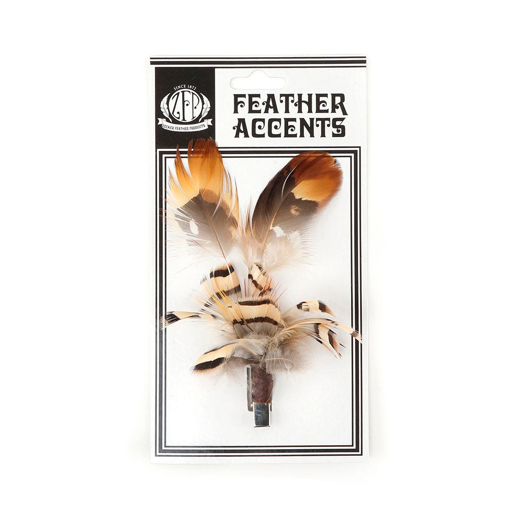 Feather Corsage-Pheasant-Partridge - Natural