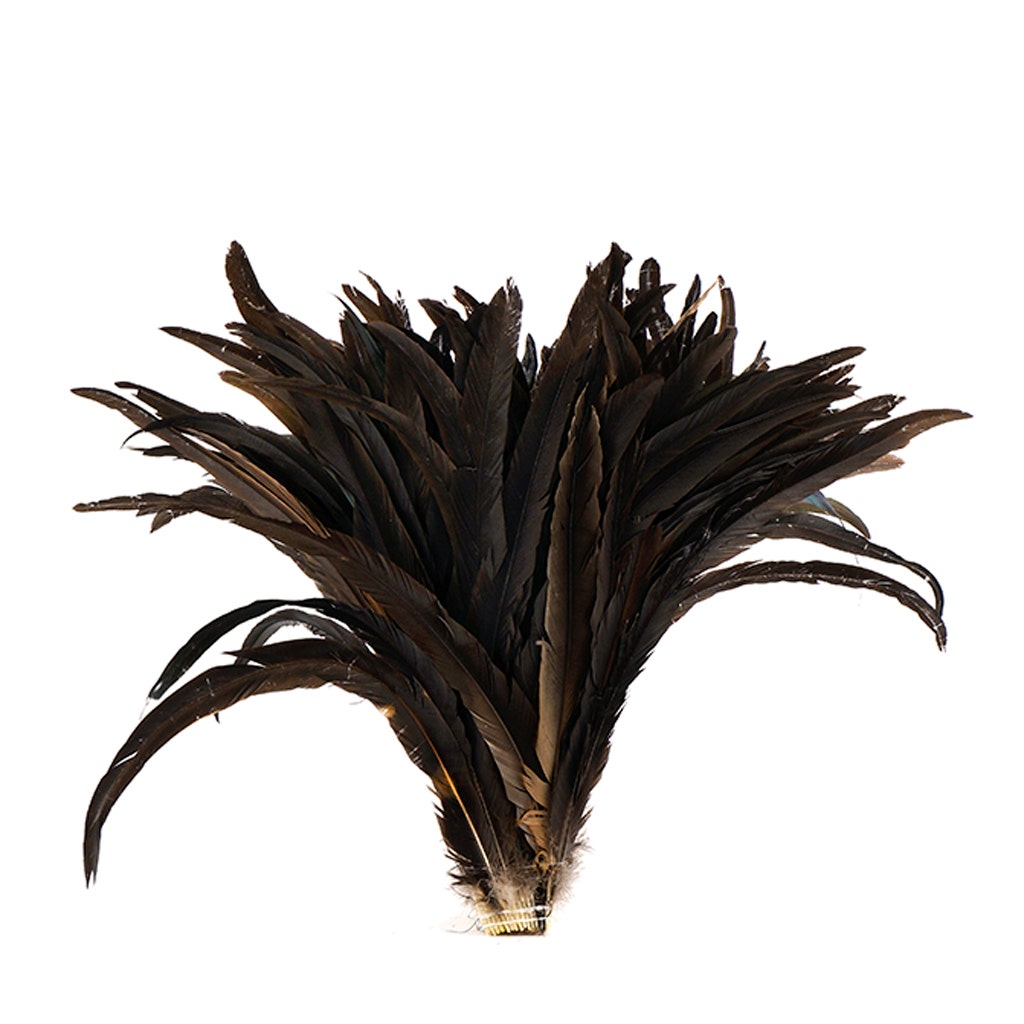 Rooster Coque Tails Feathers Bronze Natural 15-18" [1/4 LB Bulk]