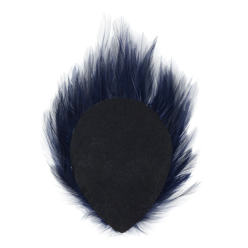 Feather Hackle Pads Dyed - Navy