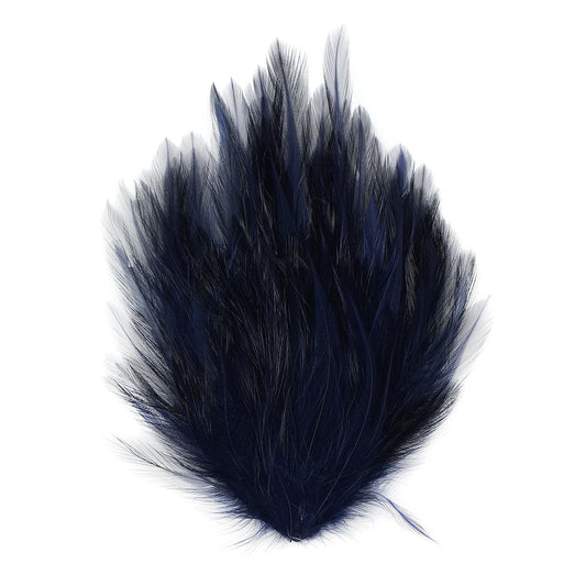 Feather Hackle Pads Dyed - Navy