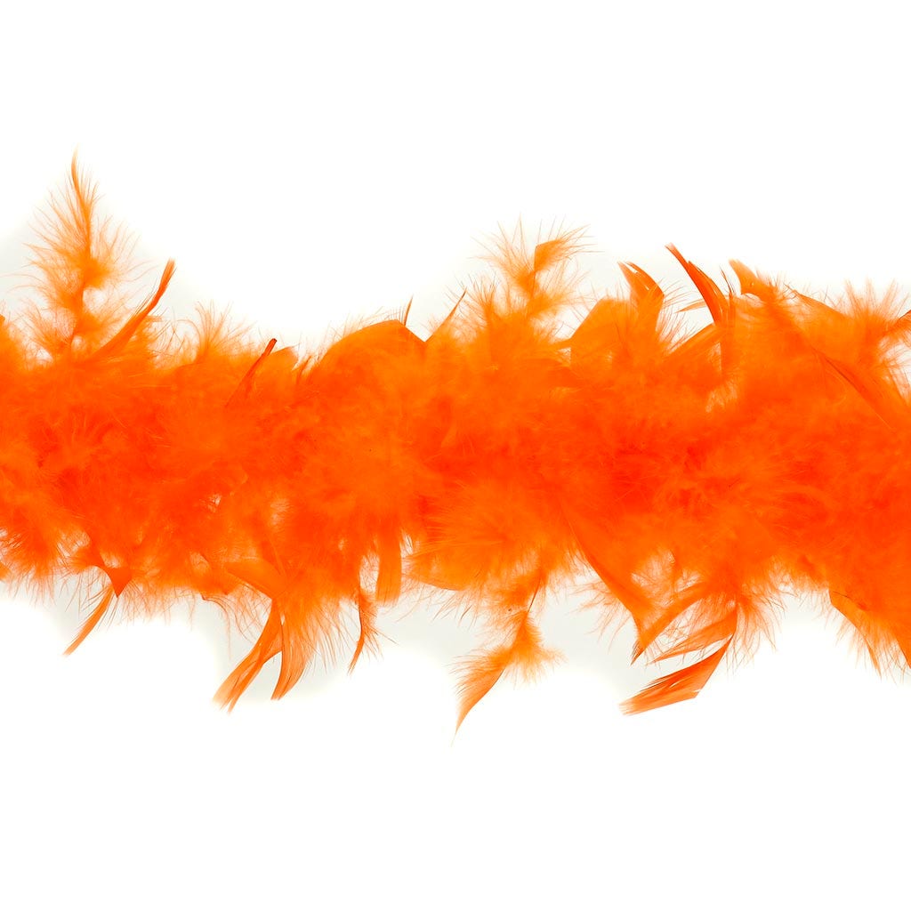 Chandelle Feather Boa - Lightweight - Orange
