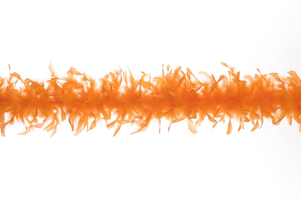 Chandelle Feather Boa - Lightweight - Orange