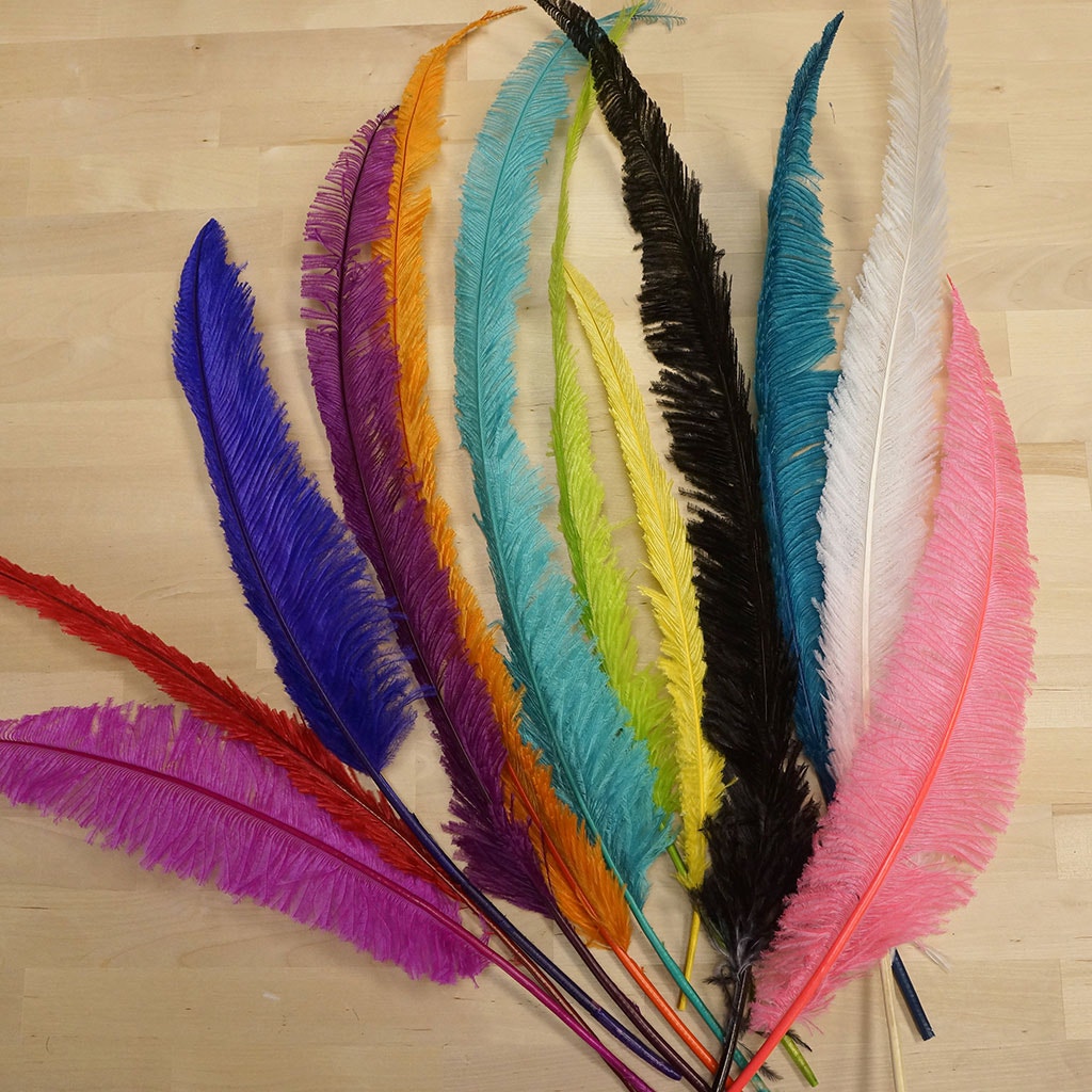 Hot Pink/Fuchsia Ostrich Feathers Wholesale BULK DISCOUNT DOZEN