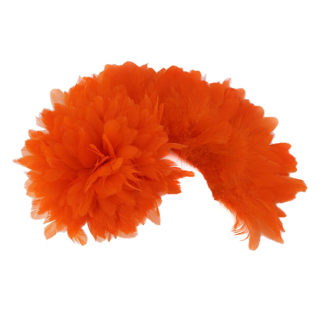 Rooster Schlappen-White-Dyed - Orange
