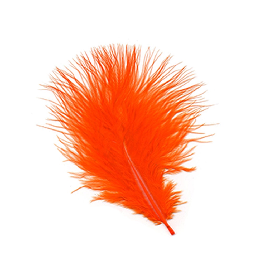 Turkey Marabou Dyed Orange Feathers | Buy Craft Feathers – featherplace ...