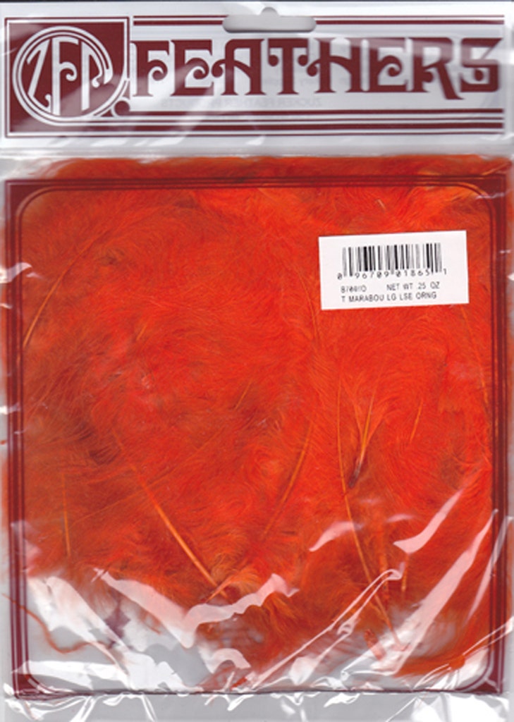 Loose Turkey Marabou Dyed - Orange