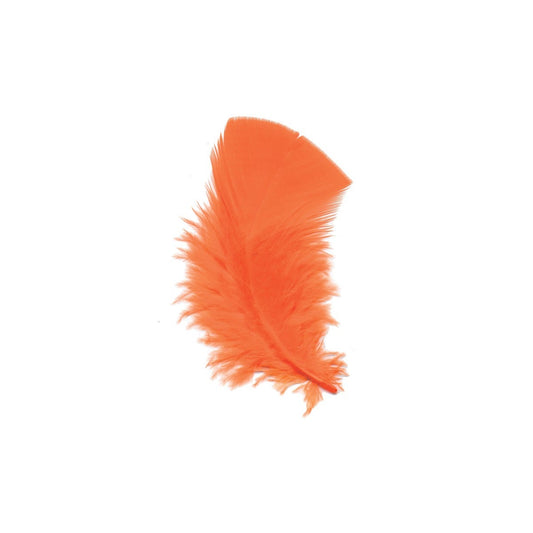 Loose Turkey Plumage Feathers - 1/4 lb - Orange