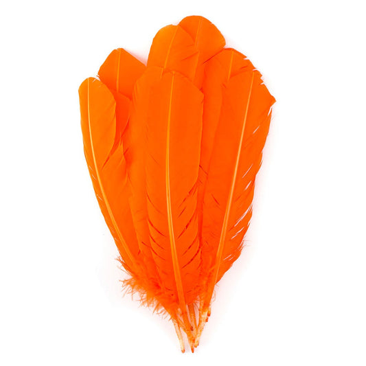 Turkey Quills by Pound - Right Wing - Orange