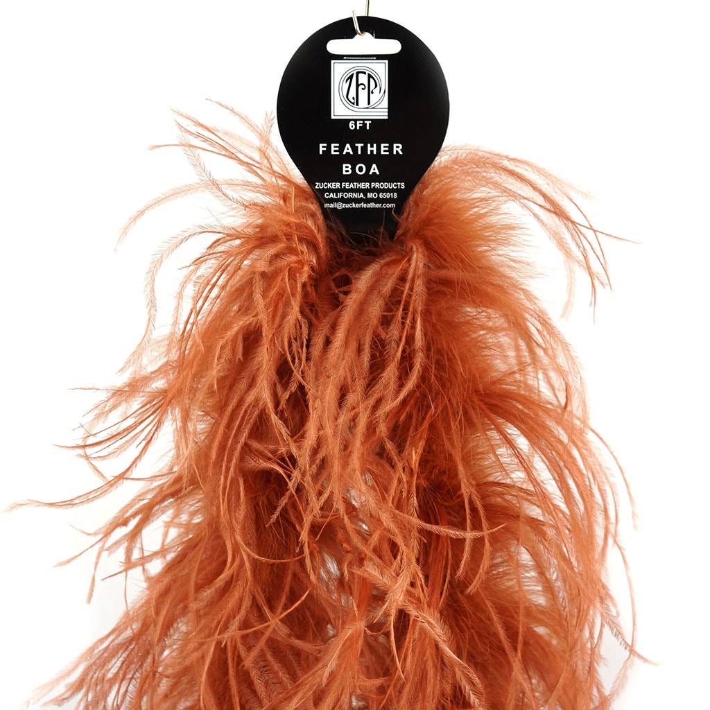 Cinnamon Red 2 Ply Ostrich Feather Boa