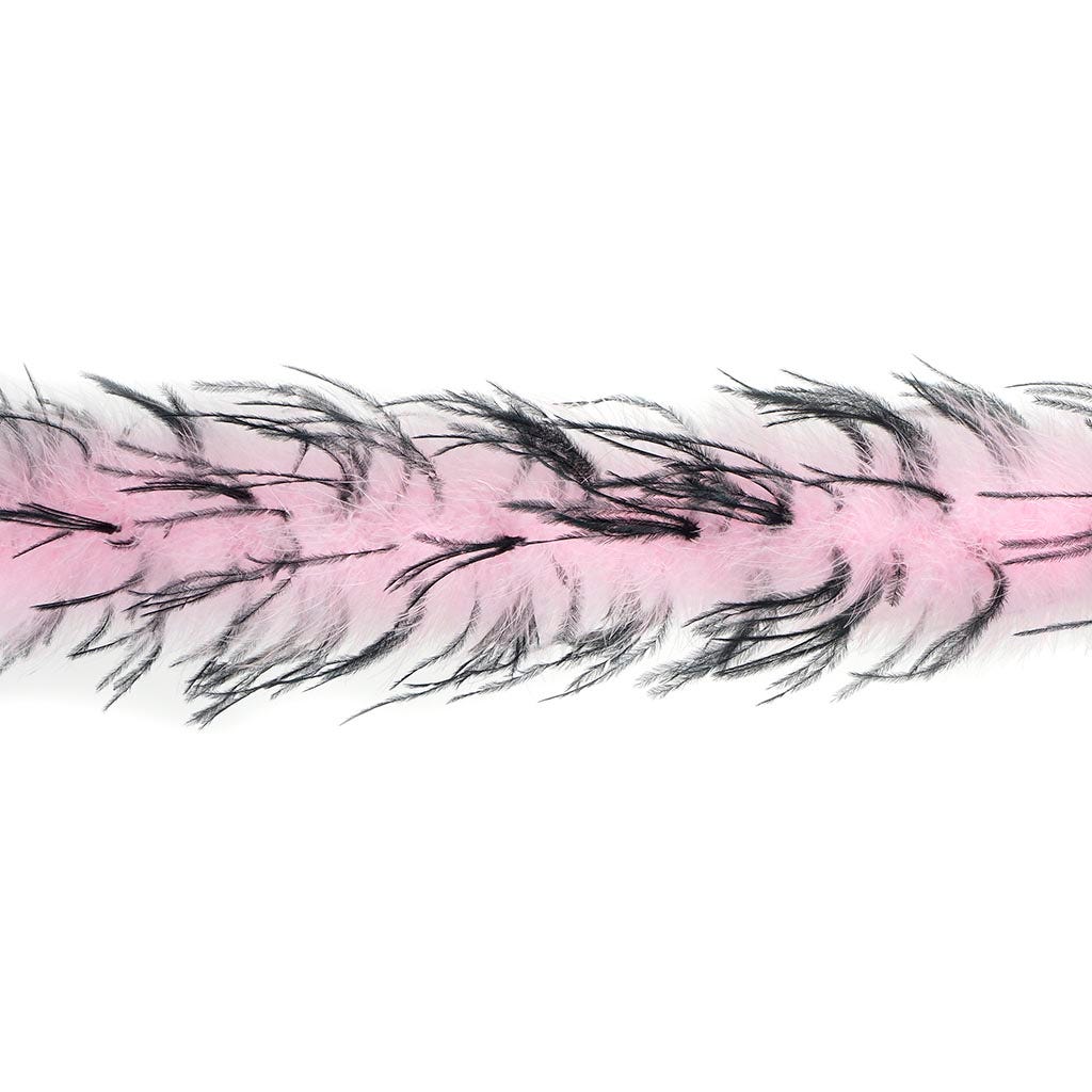 Marabou and Ostrich Feather Boa - Multi-color - Candy Pink/Black