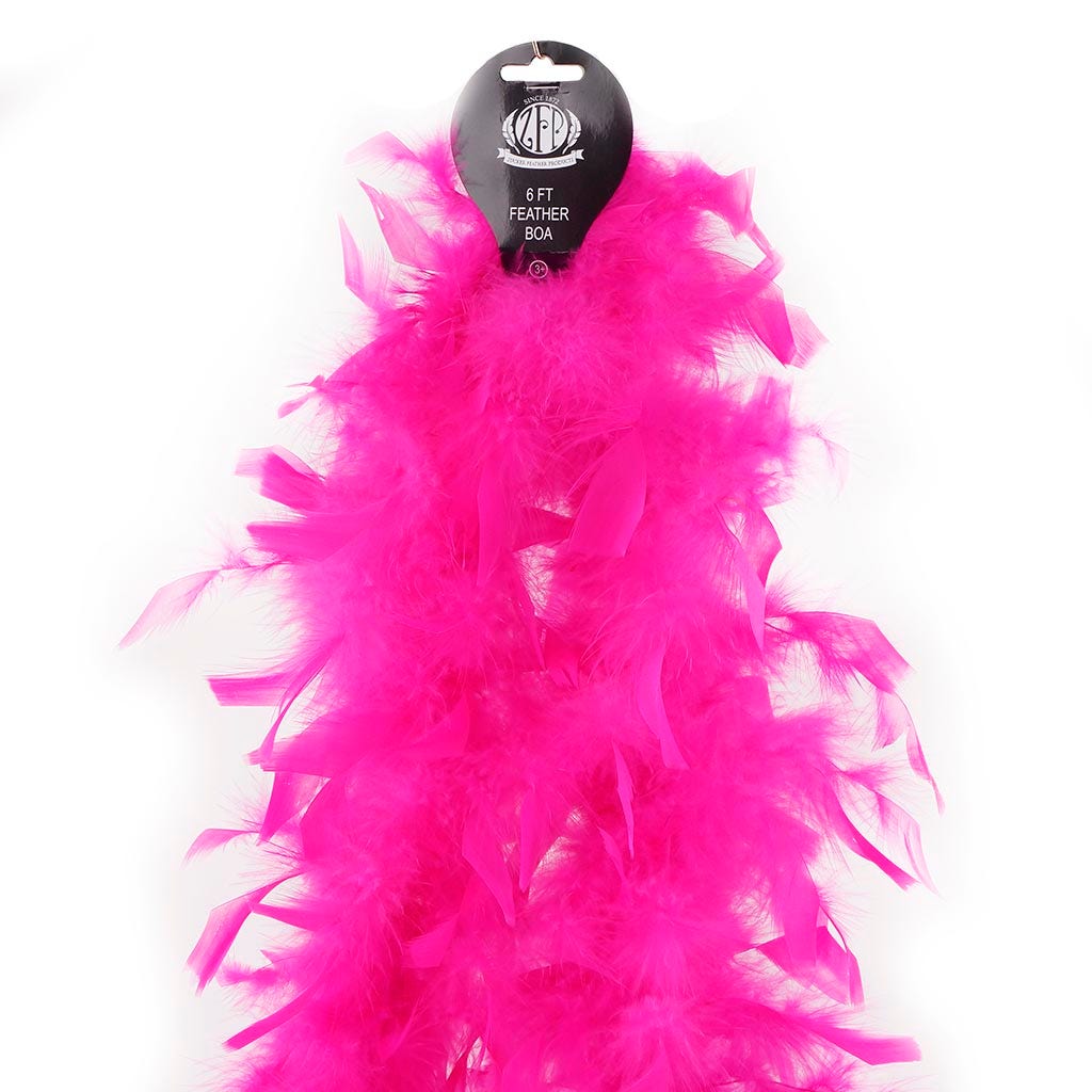 Chandelle Feather Boa - Lightweight - Shocking Pink