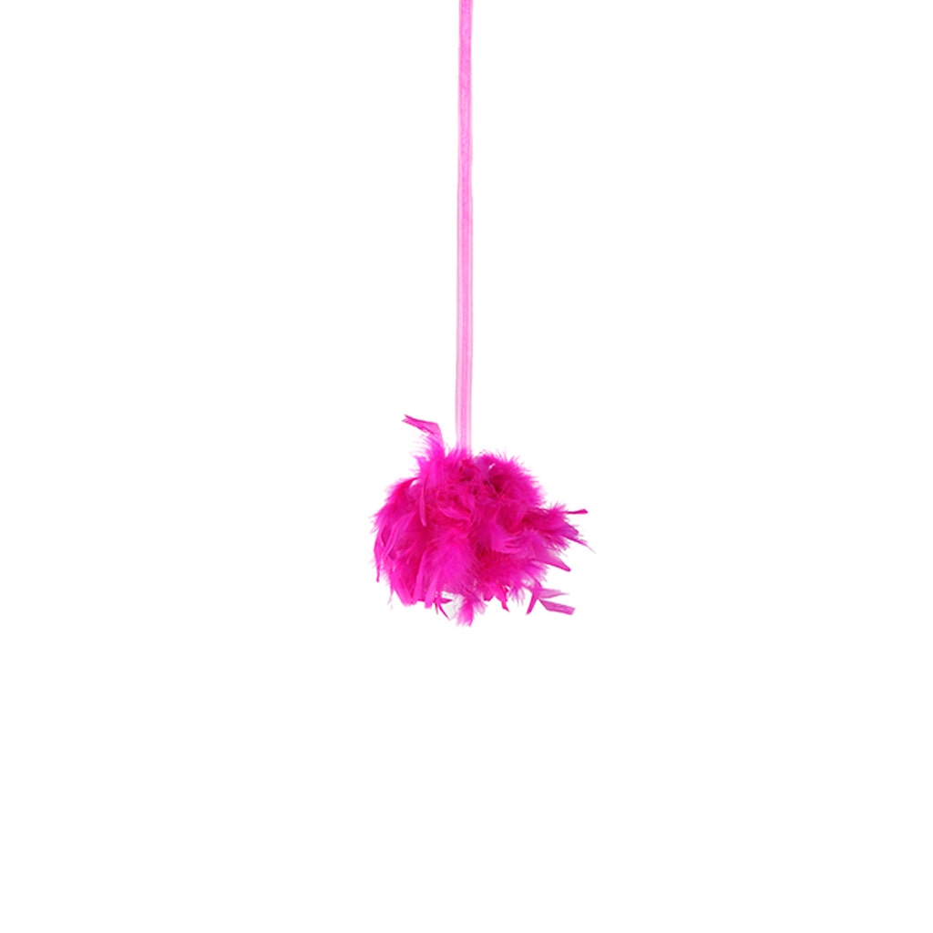 Chandelle Feather Pom Poms - Shocking Pink - 6"