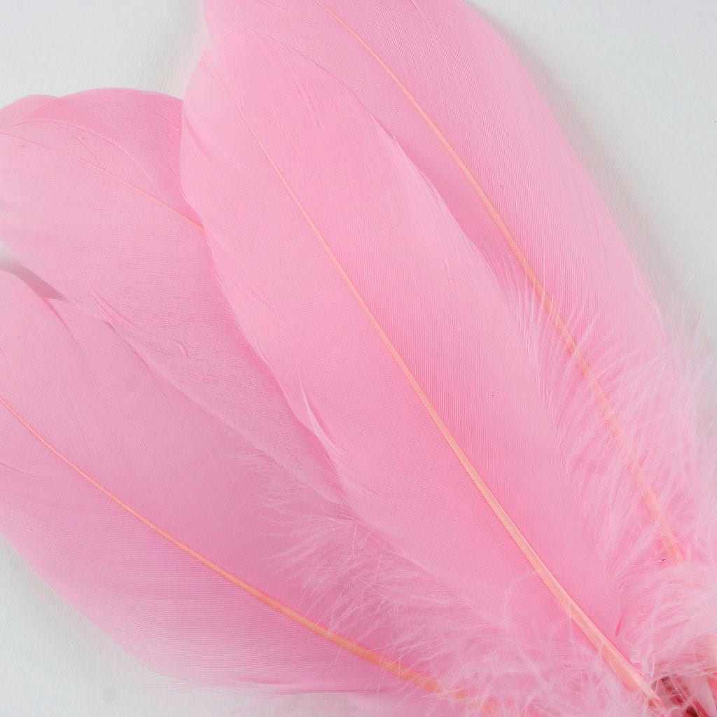 Bulk Goose Pallet Feathers 6-8 Inch - 1/4 LB - Candy Pink