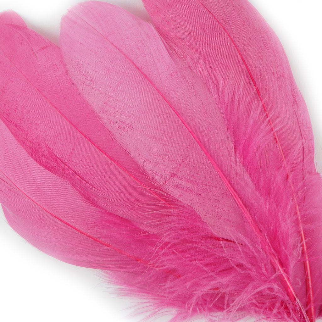 Bulk Goose Pallet Feathers 6-8 Inch - 1/4 LB - Raspberry Sorbet