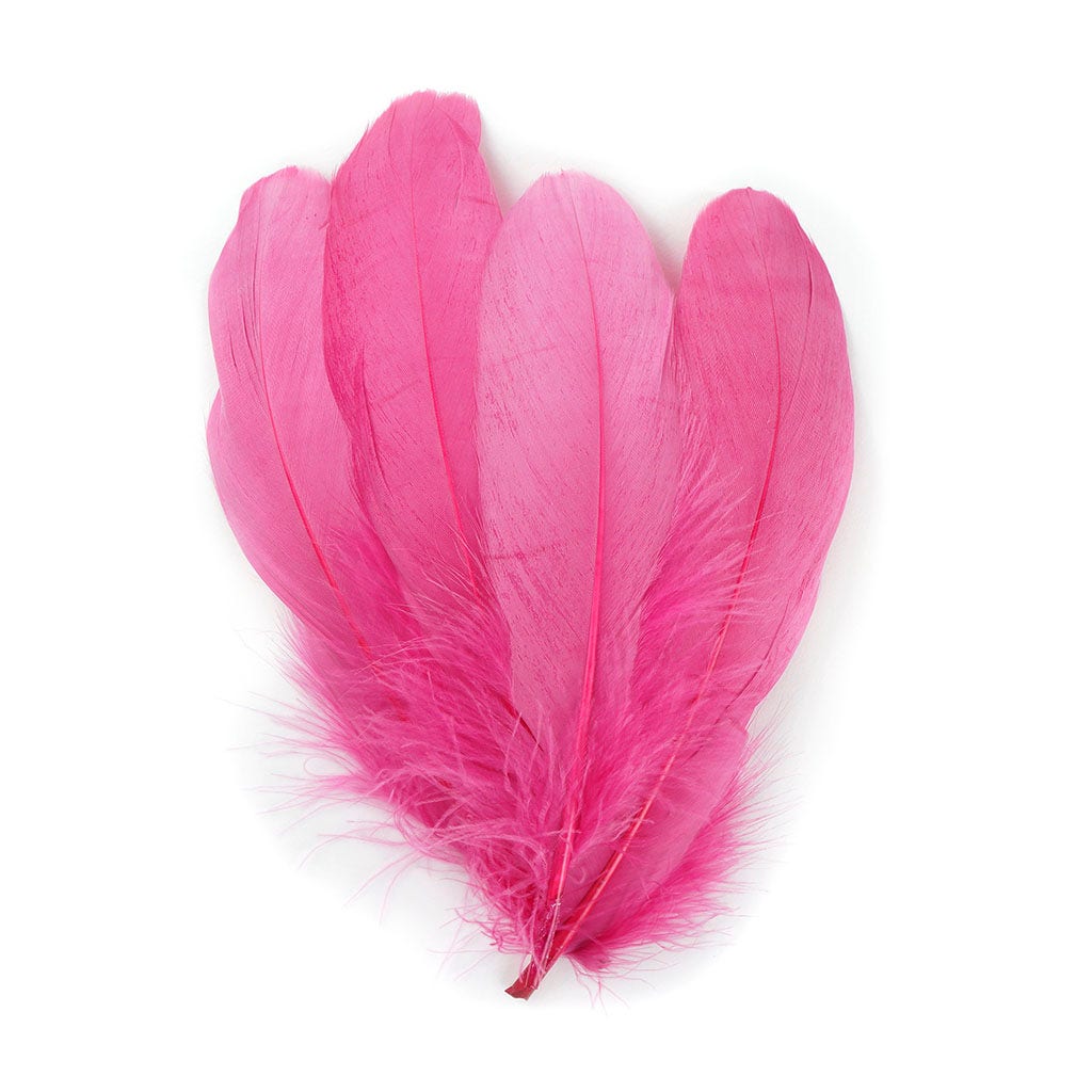 Bulk Goose Pallet Feathers 6-8 Inch - 1/4 LB - Raspberry Sorbet