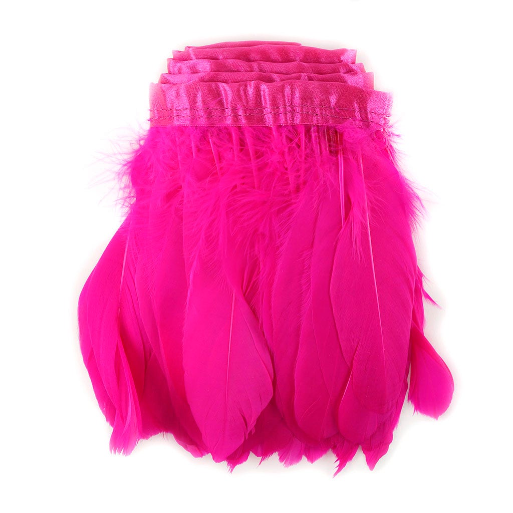 Parried Goose Pallet Feather Fringe - Fl Fuchsia