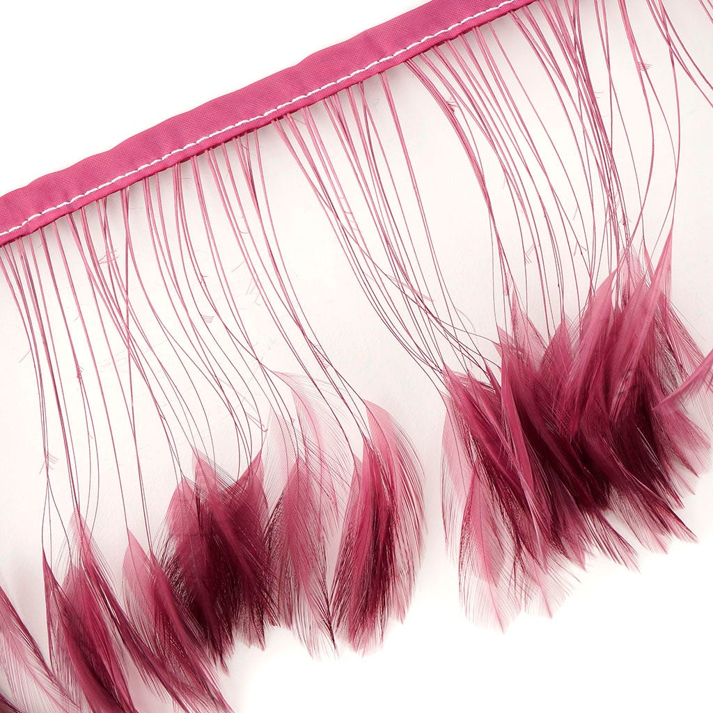 Stripped Hackle Feather Fringe - Dusty Rose