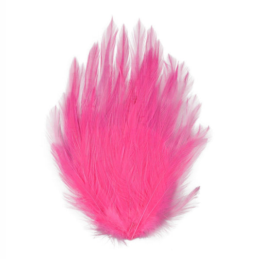 Feather Hackle Pads Dyed - Pink Orient