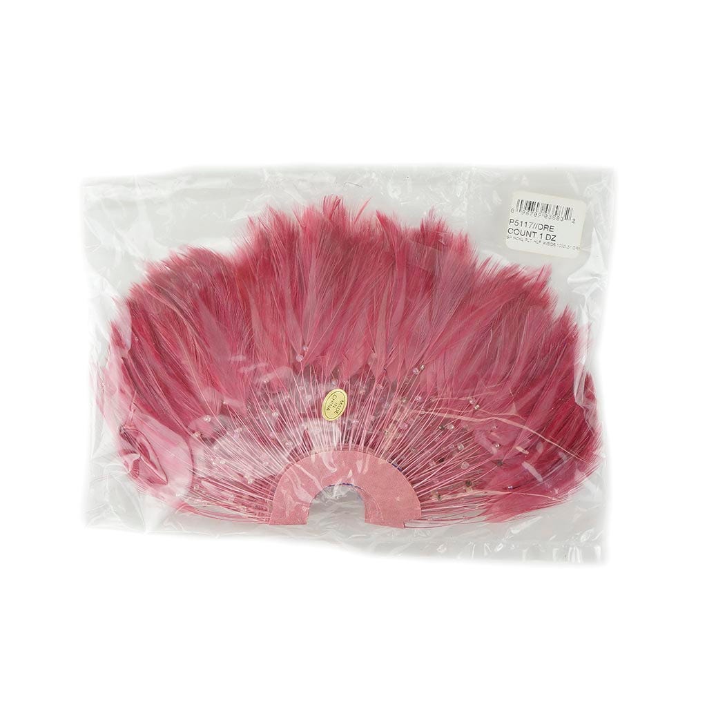 Feather Hackle Plates Solid Colors - Dusty Rose